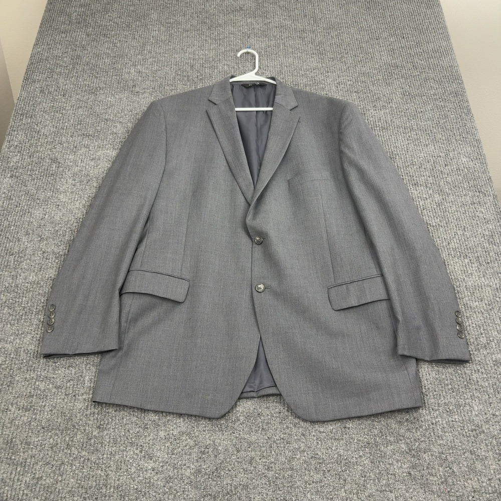 Jos A Bank Blazer Mens 48 Long Gray Wool Signature Two‎ Button Classic Business